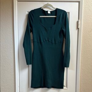 Abercrombie & Fitch Teal Long Sleeve Bodycon Dress